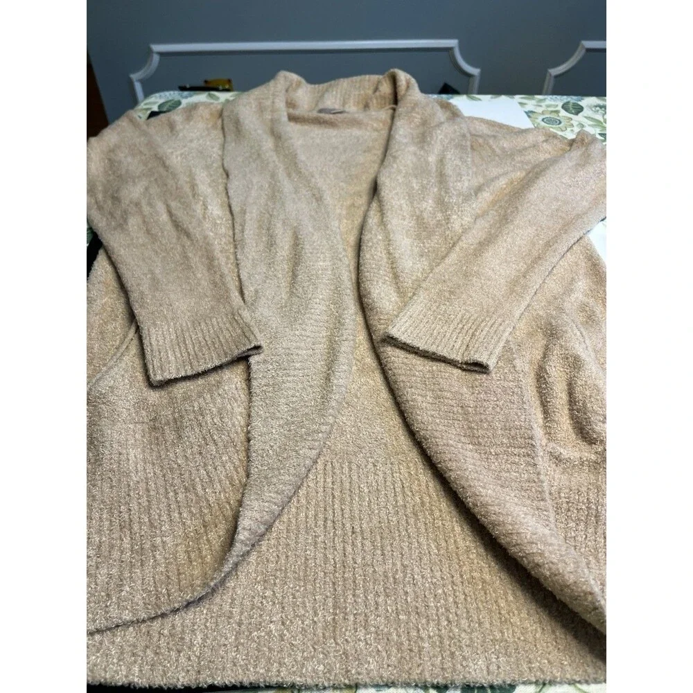 Barefoot Dreams Circle Cardigan CozyChic Lite Open Cardi Sweater Pockets Sz M